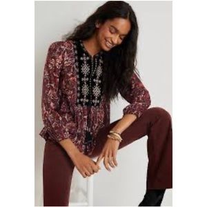 Anthropologie Glenda Lace Blouse by Daniel Rainn Size Large